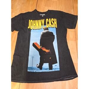 Johnny Cash Graphic T Shirt Medium Black Country Music Tee NWOT Cotton